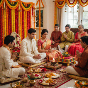 Engagement Pooja – Auspicious Hindu Sagai Ceremony for a Blessed Union