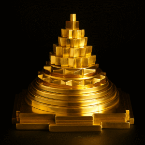 Premium Brass Meru Shree Yantra – 3D Maha Meru Pyramid for Wealth, Prosperity & Vastu Correction