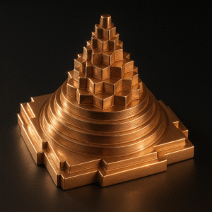 Premium Copper Meru Shree Yantra – 3D Maha Meru Pyramid for Energy Healing, Wealth & Divine Prosperity
