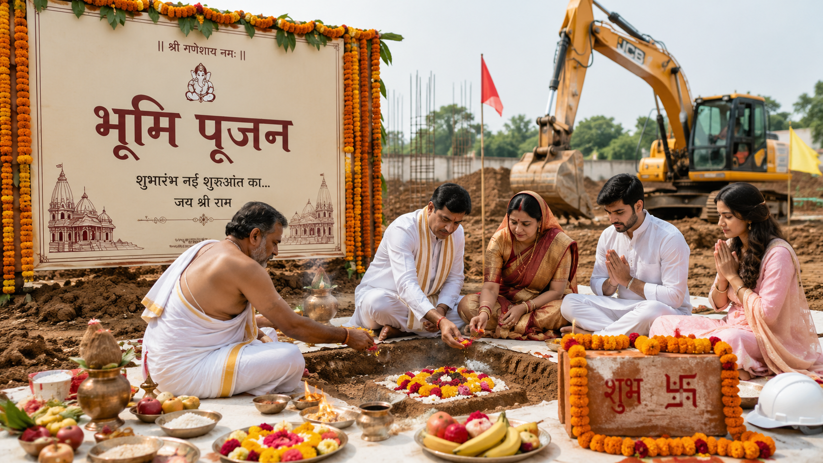 Bhoomi Pooja - भूमि पूजन ceremony